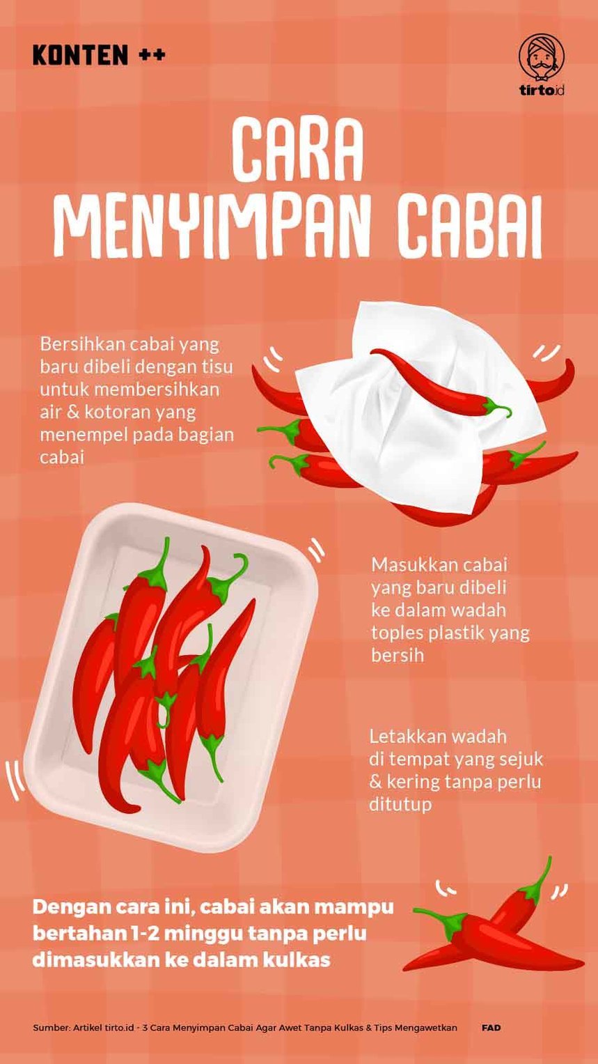Infografik SC Cara Menyimpan Cabai