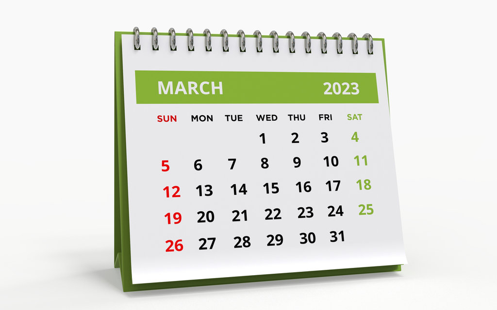 Kalender Maret 2023