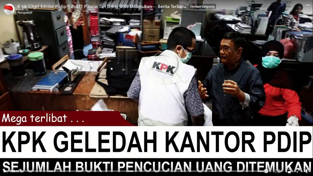 Foto Periksa Fakta KPK Geledah Kantor PDIP