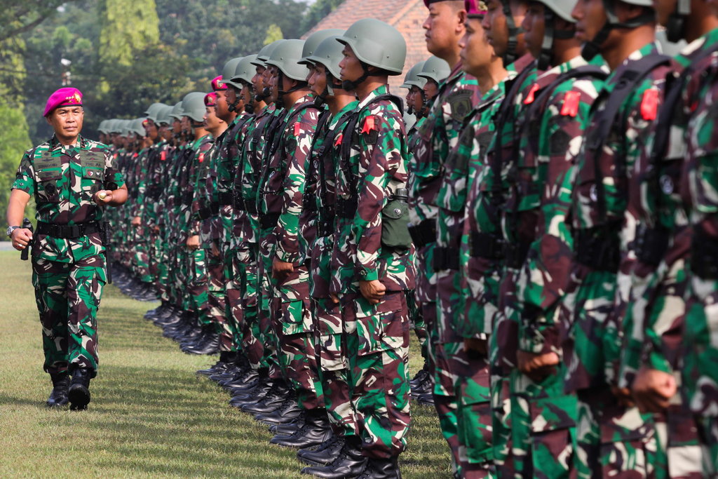 Pembukaan Latsarmil Komcad Matra Laut TNI AL
