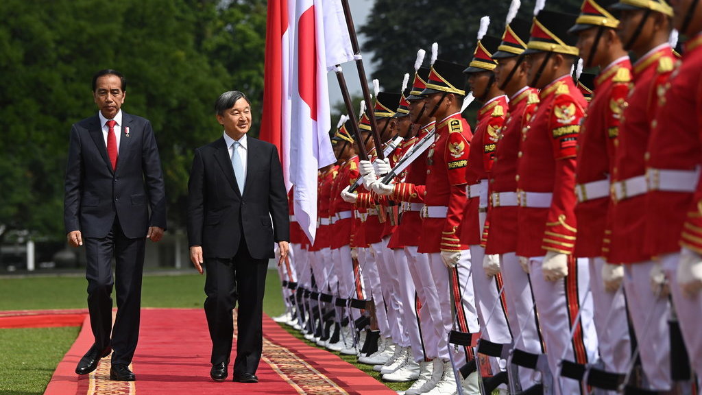 Presiden Joko Widodo menerima kunjungan Kaisar Jepang Naruhito
