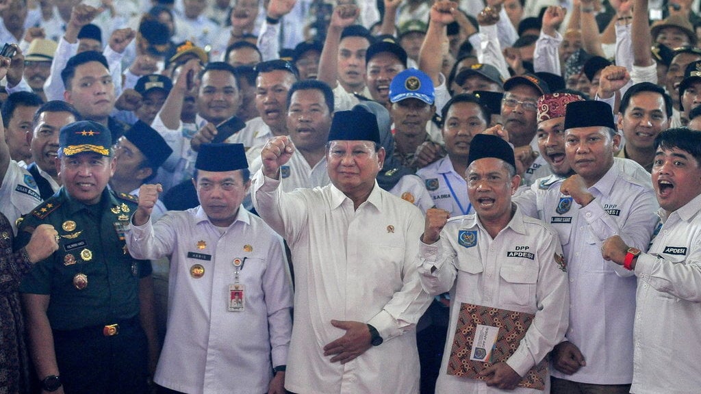 Prabowo hadiri Rakernas APDESI Jambi