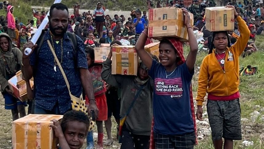 Penyaluran Bantuan Papua Tengah