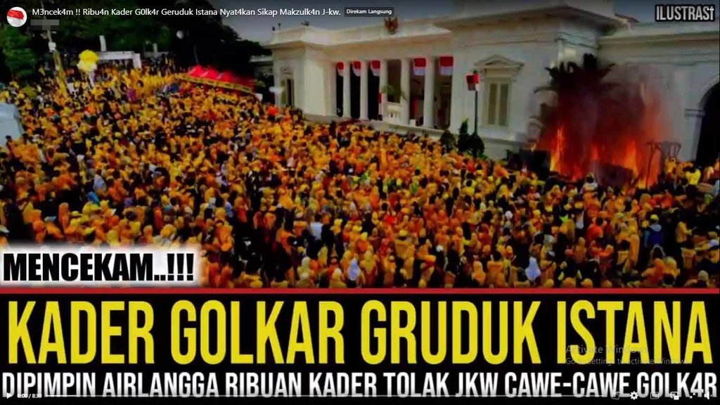 Foto Periksa Fakta Kader Golkar Kepung Istana Presiden