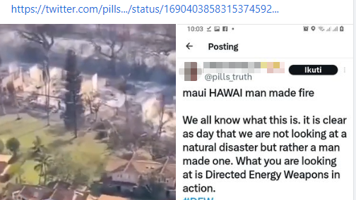 Foto Periksa Fakta Konspirasi Kebakaran Hawaii