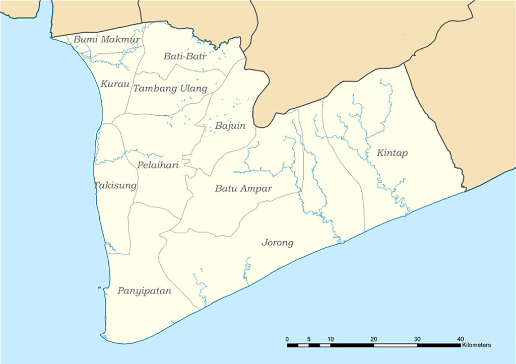 Peta Kabupaten Tanah Laut