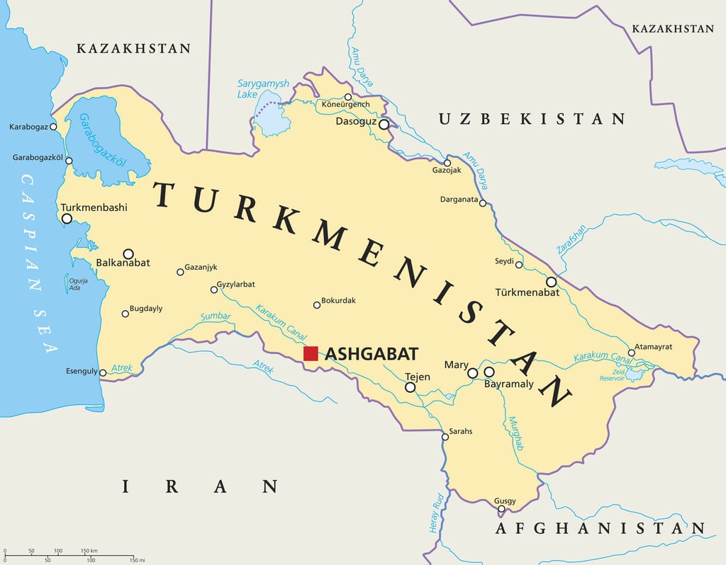 peta Negara Turkmenistan