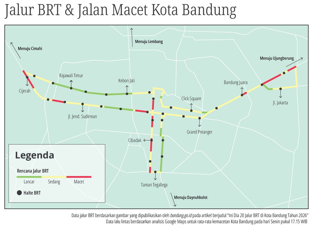 Peta Jalur BRT Bandung