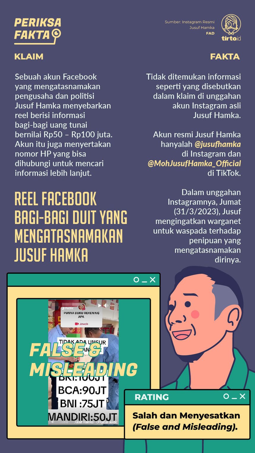 Infografik Periksa Fakta Penipuan Jusuf Hamka