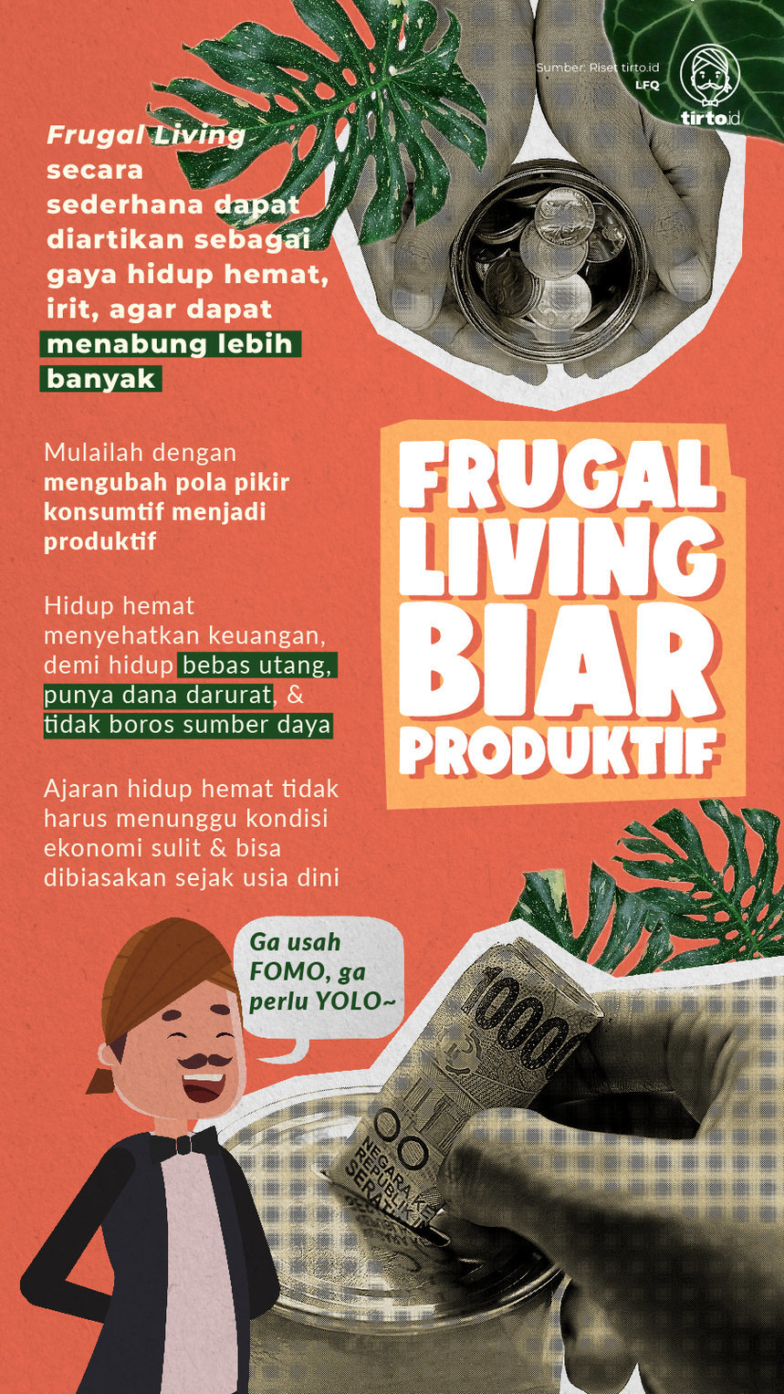 Infografik Frugal Living Biar Produktif