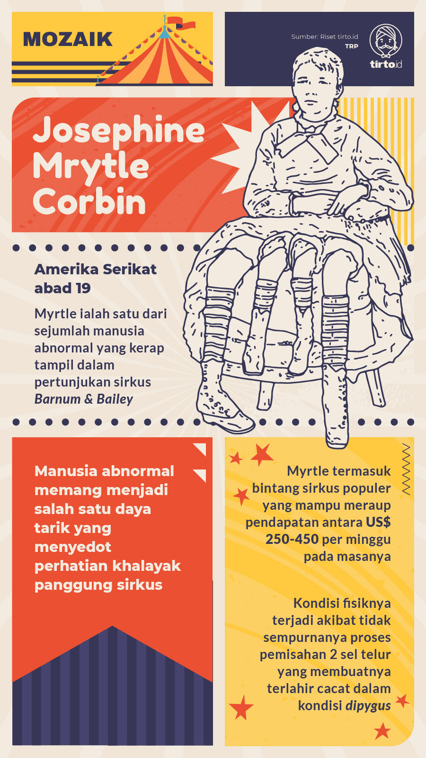 Infografik Mozaik Josephine Mrytle Corbin