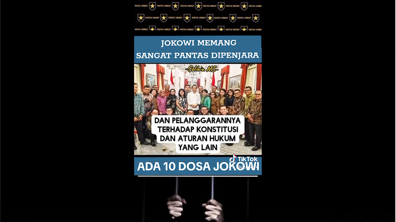 Periksa Fakta Jokowi Pantas Masuk Penjara