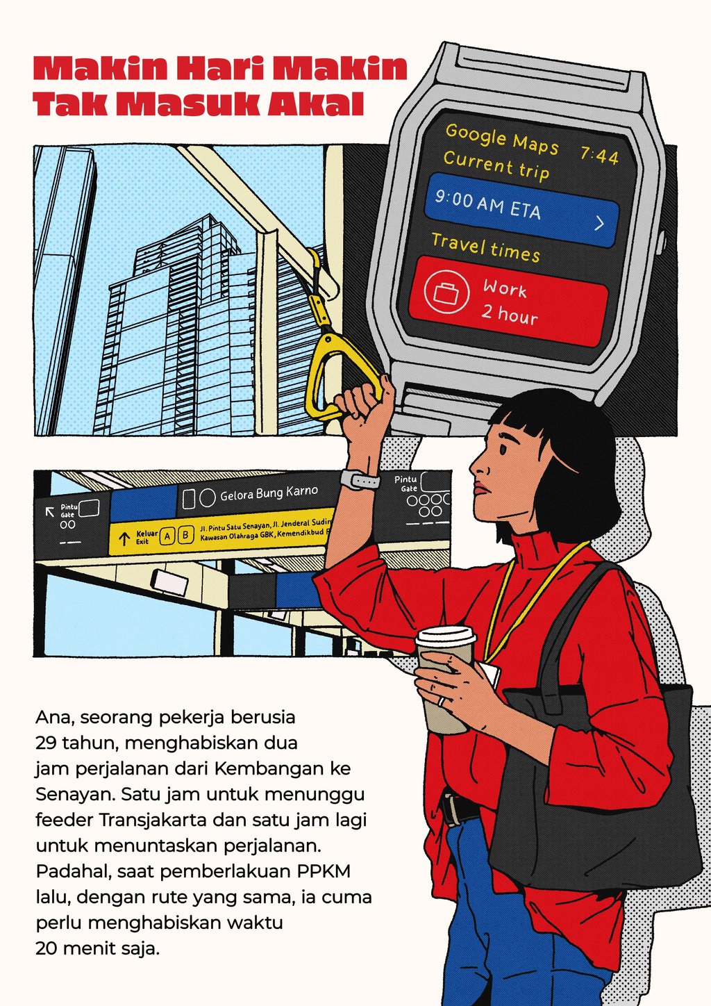 Ilustrasi Report Menghabiskan Umur dalam Kemacetan Jakarta 3