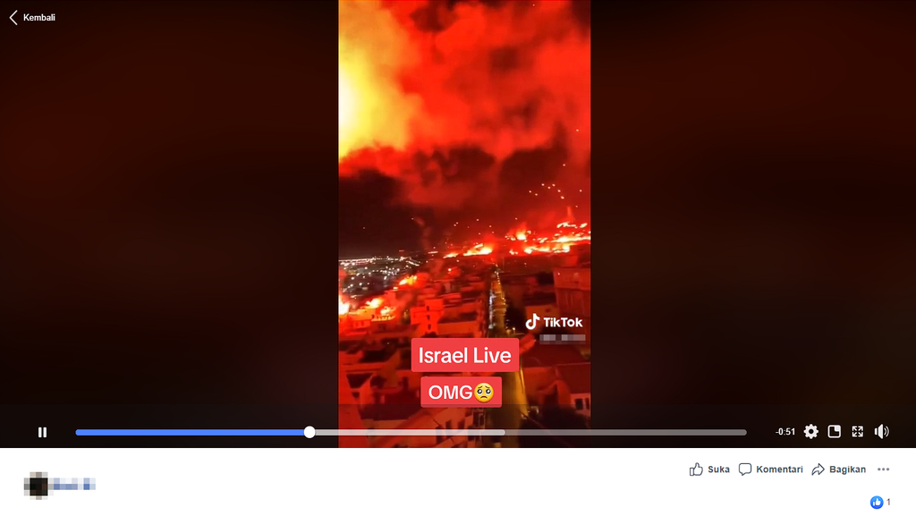 Periksa Fakta Tel Aviv Lautan Api