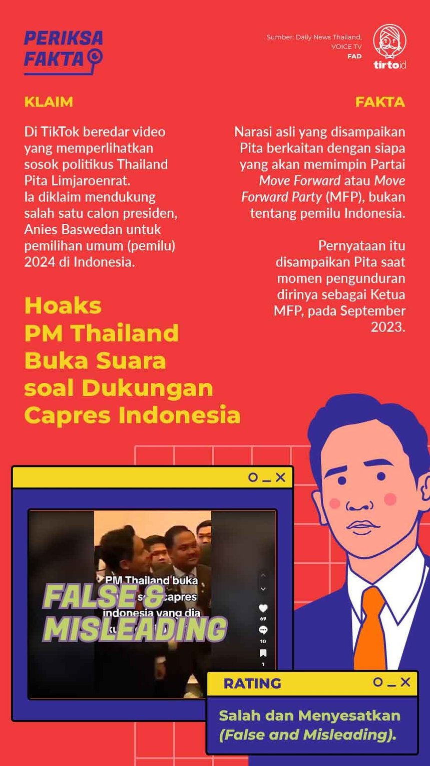 Infografik Periksa Fakta PM Thailand