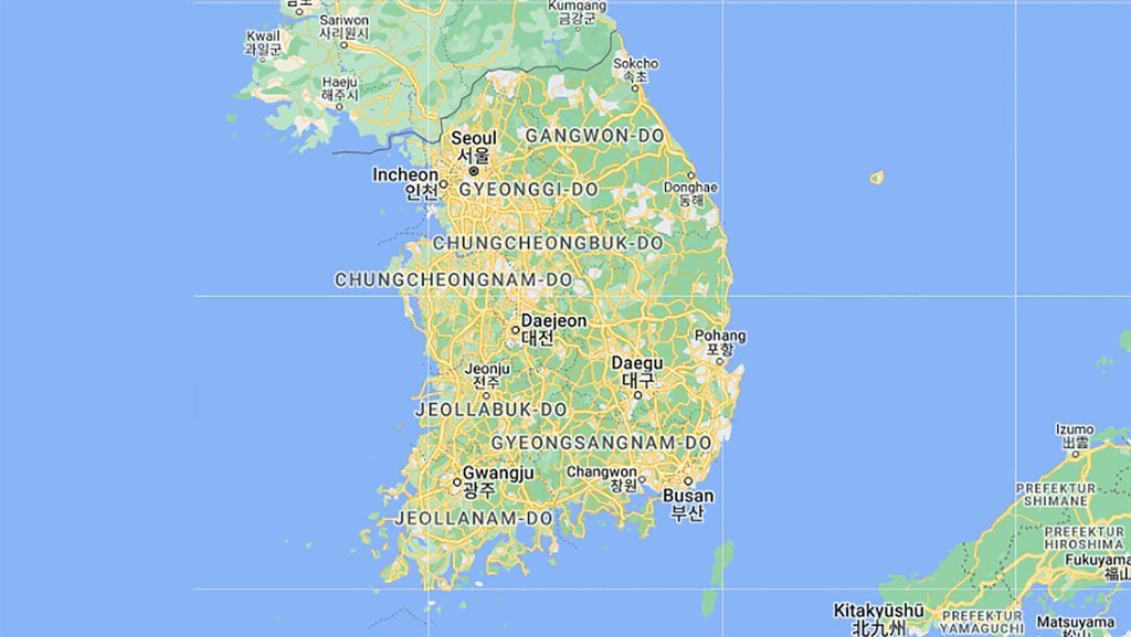 Peta Korea Selatan