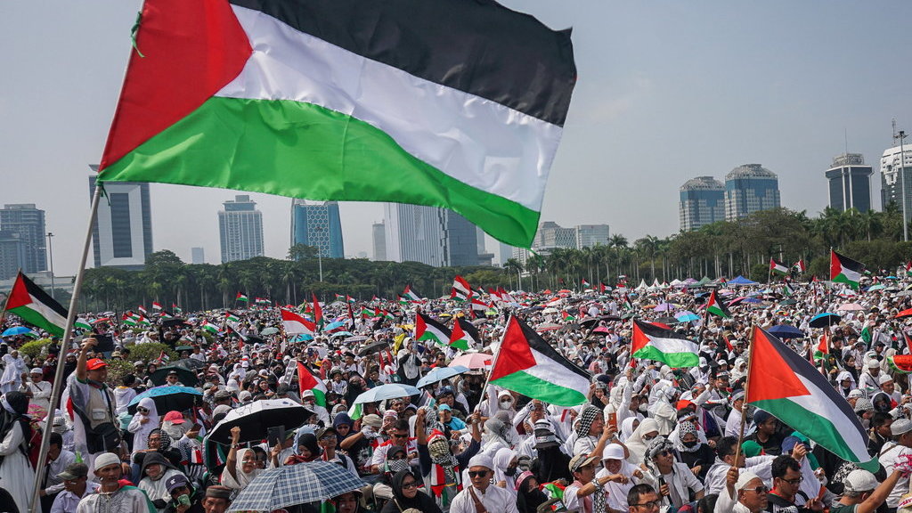 Aksi akbar bela Palestina di Jakarta