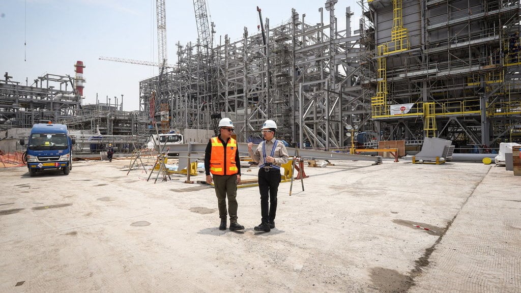 Progres pembangunan proyek smelter Freeport di Gresik