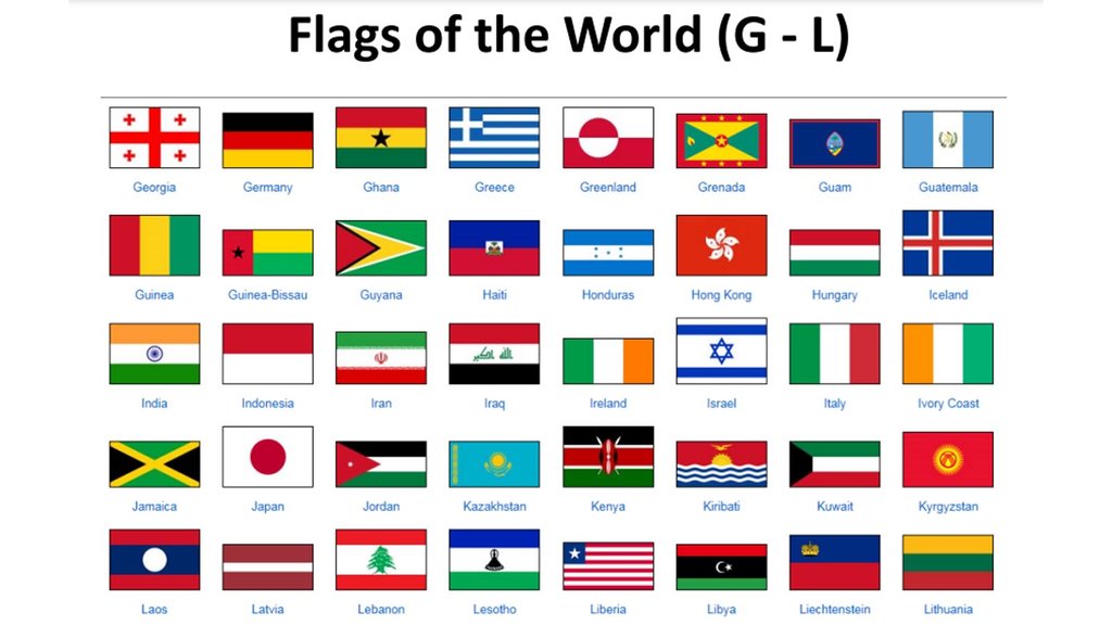 Flags of the World G-L