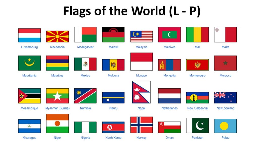 Flags of the World L-P