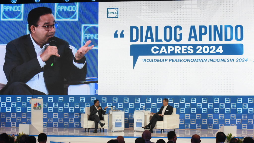 Anies hadiri Dialog Apindo bersama Capres 2024