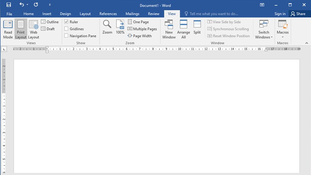 Menampilkan Ruler di Microsoft Word. (Screenshot/MS Word) Cara Memunculkan Ruler di Word