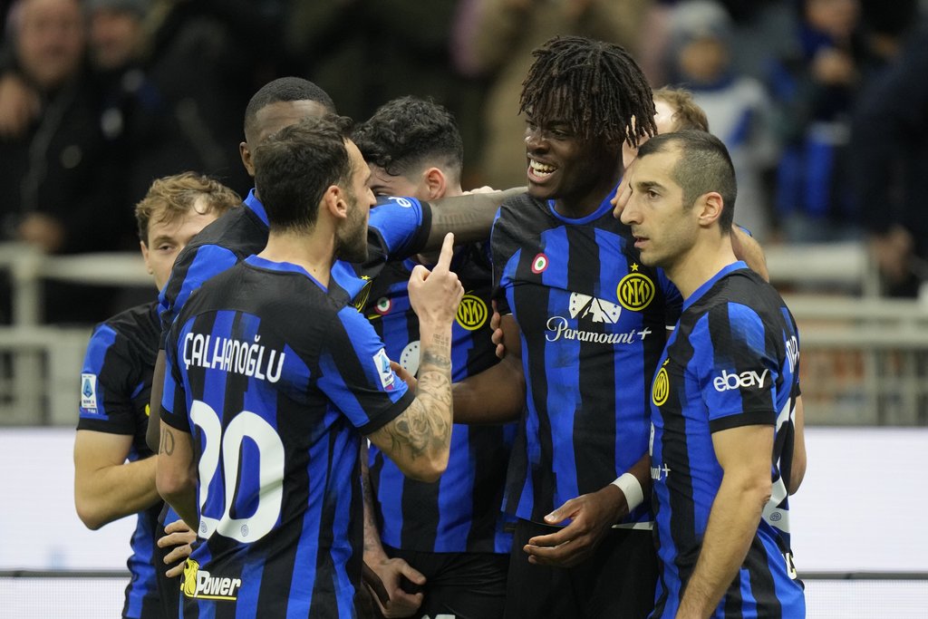 Para pemain Inter Milan. AP Photo/ Luca Bruno Inter Milan