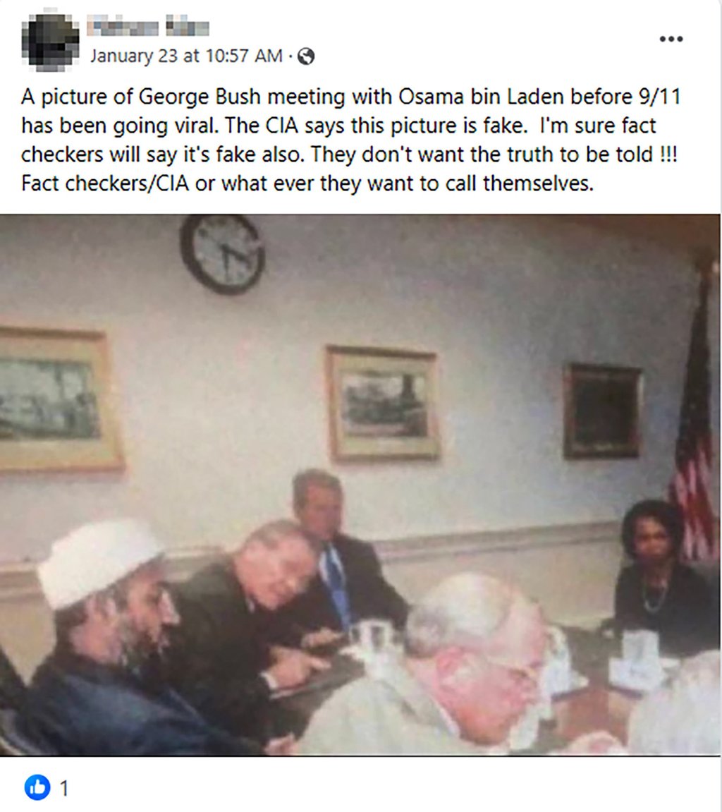 Periksa Fakta Mantan Presiden AS Bertemu Osama
