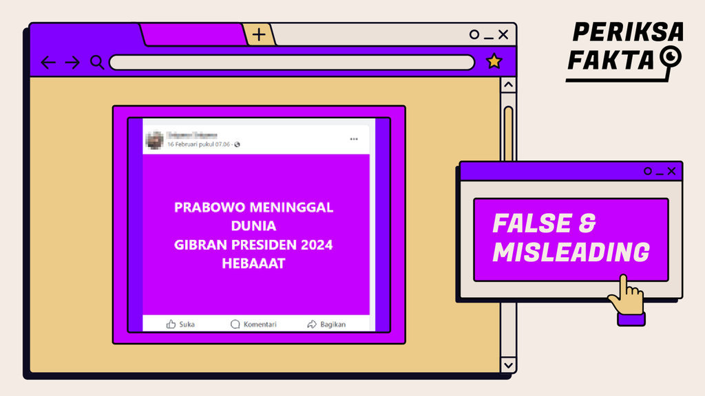 Hoaks Prabowo Meninggal Dunia dan Gibran Menjadi Presiden RI