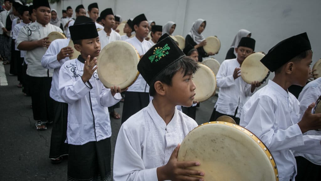 Ilustrasi Sholawat. ANTARA FOTO/Mohammad Ayudha/nz Ilustrasi sholawat