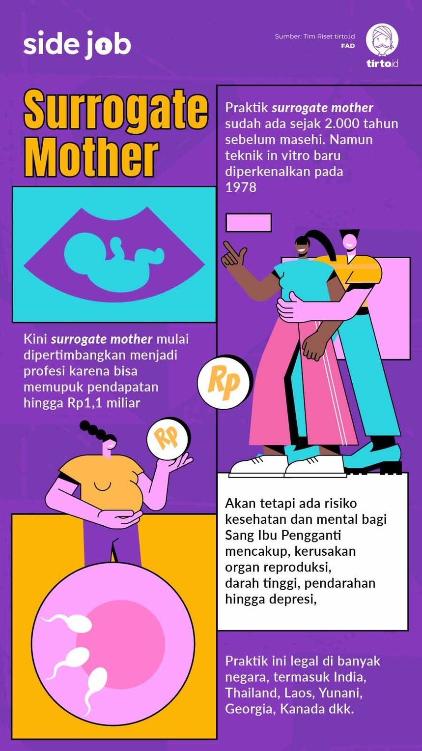 Infografik Side Job Surrogate Mother