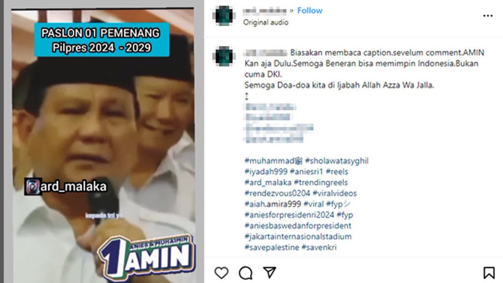 Periksa Fakta Prabowo Beri Selamat ke Anies