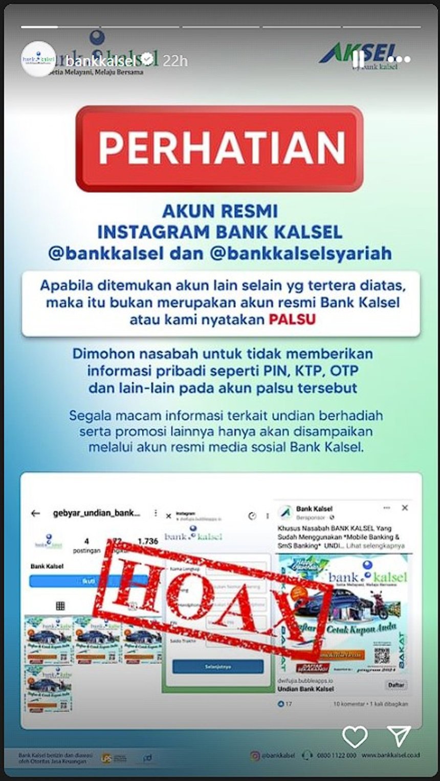 Klarifikasi Bank Kalsel