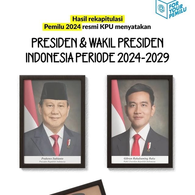 Komisi Pemilihan Umum resmi mengumumkan hasil Pilpres 2024. Pasangan calon presiden dan wakil presiden nomor urut 2, Prabowo Subianto dan Gibran Rakabuming Raka, dinyatakan keluar sebagai pemenang. #KenalPemilw #Pilpres2024