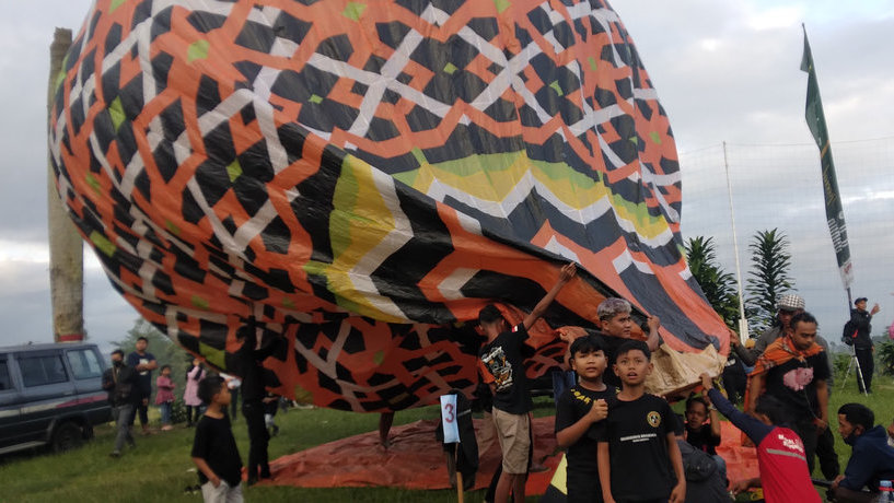 Perayaan Ngumbulna Balon Udara di Wonosobo