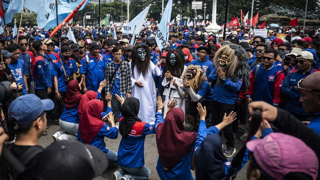 Peringatan Hari Buruh Internasional di Jakarta