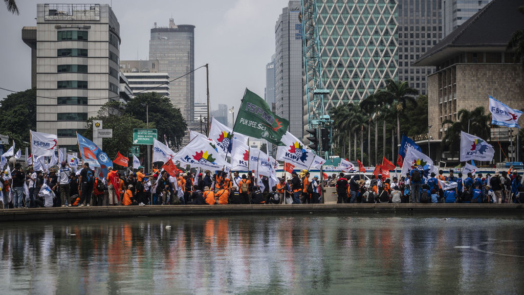 Peringatan Hari Buruh Internasional di Jakarta