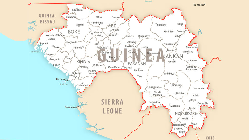 Peta Negara Guinea