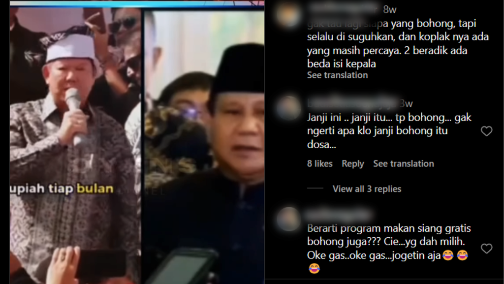 Foto Periksa Fakta Prabowo Menolak Janji Kampanye