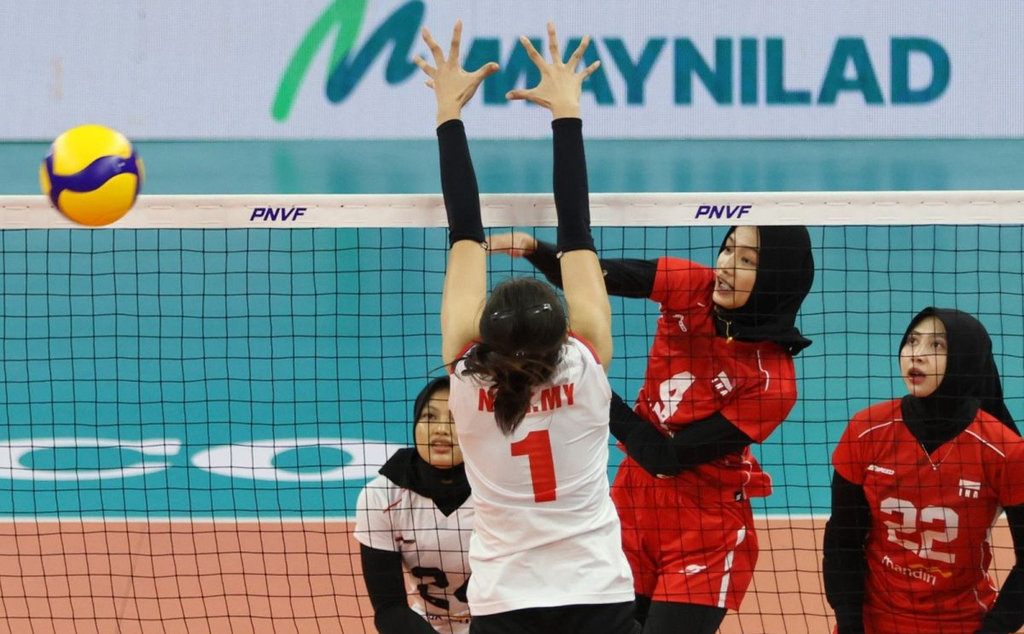 timnas voli putri Indonesia melawan Vietnam 