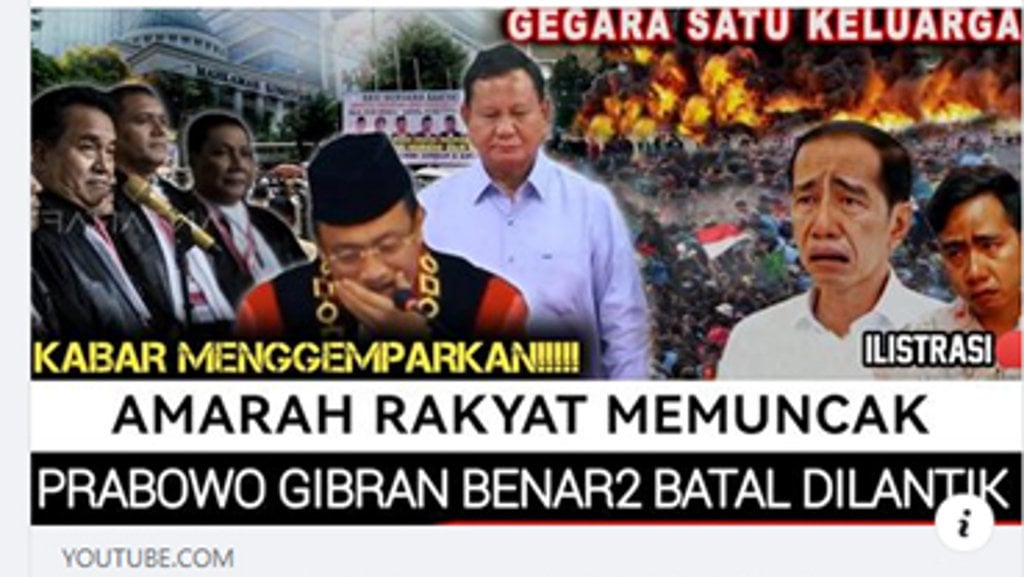 Periksa Fakta Prabowo Gibran Batal Dilantik