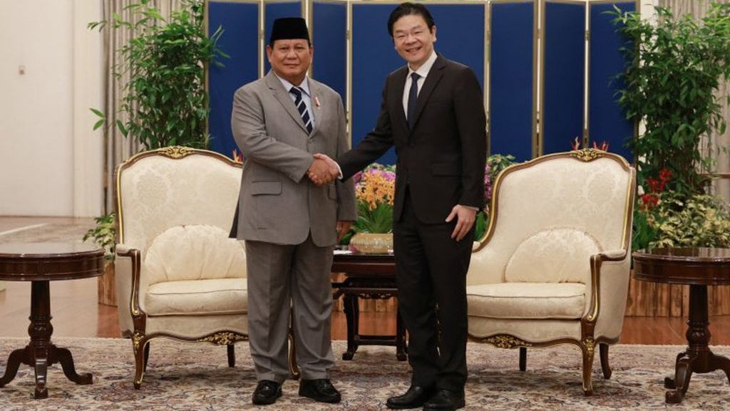 Prabowo bertemu dengan PM Singapura