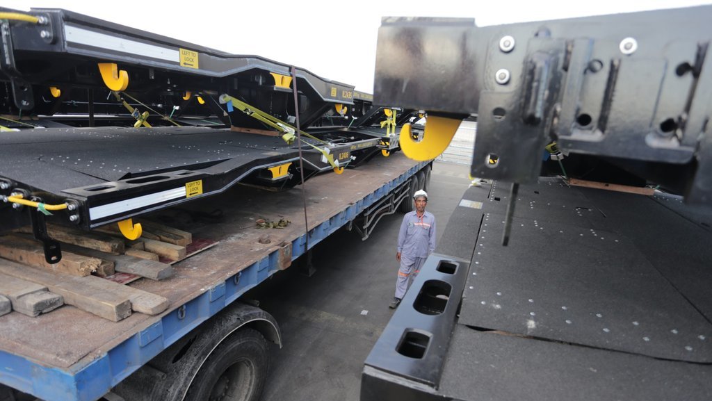 Ekspor gerbong barang PT INKA ke Selandia Baru
