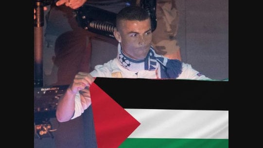 Foto Periksa Fakta Ronaldo Bendera Palestina