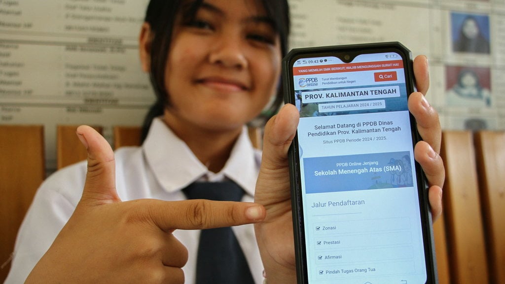 Pelaksanaan PPDB secara daring di Palangka Raya