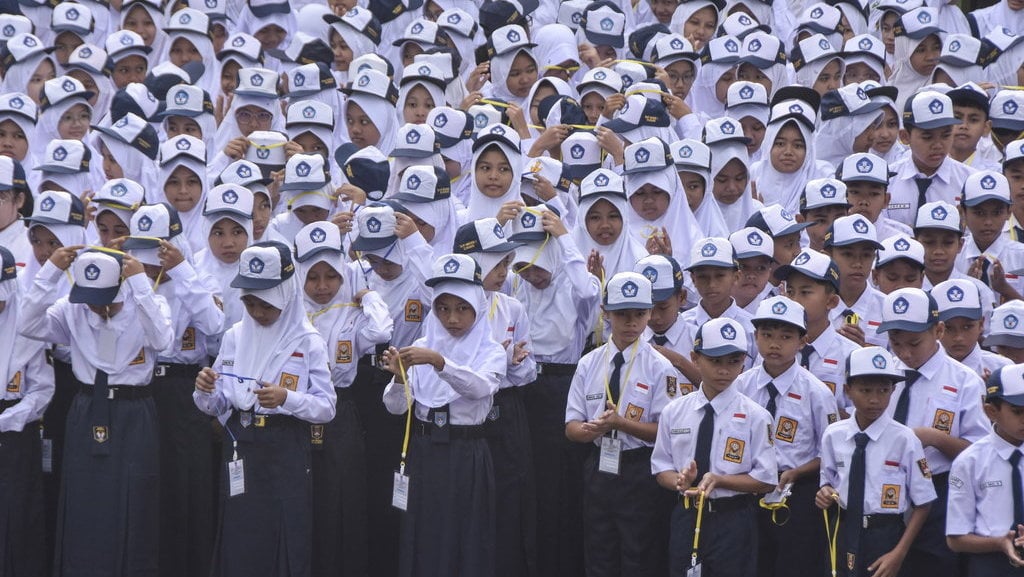 Hari pertama masuk sekolah di Ciamis