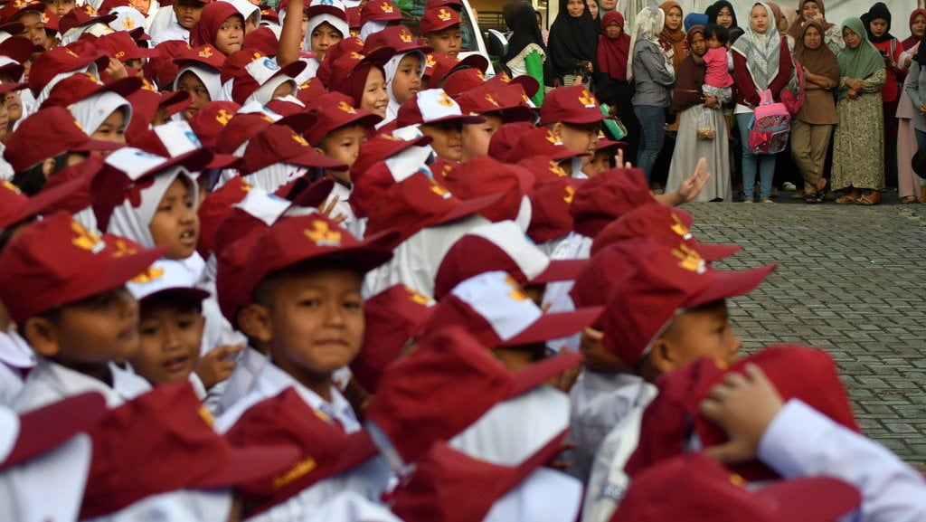 Hari pertama masuk sekolah di SDN Kota Bogor