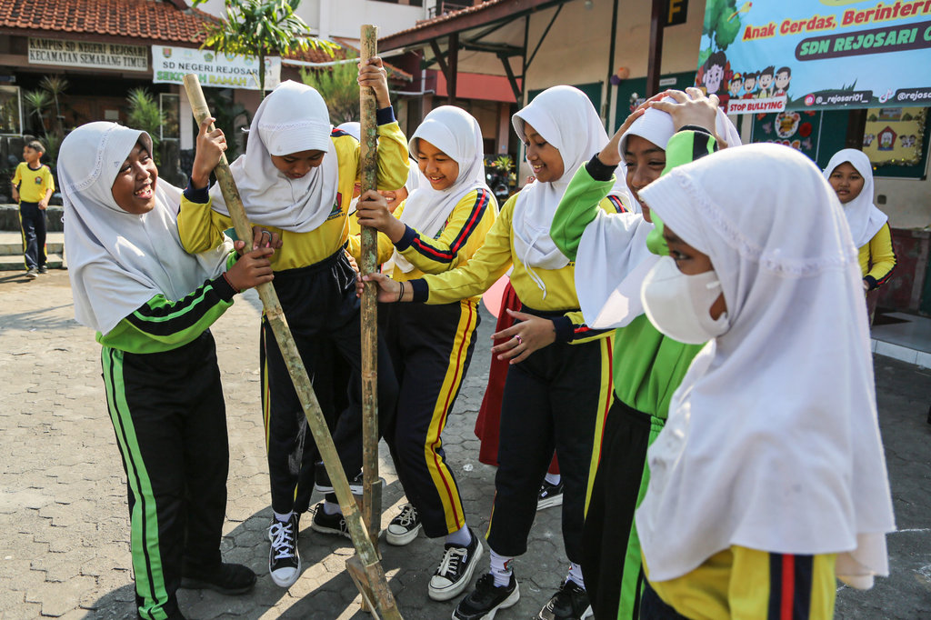 Permainan tradisional sambut Hari Anak Nasional di Semarang