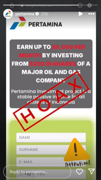 Periksa Fakta Penipuan Investasi Pertamina