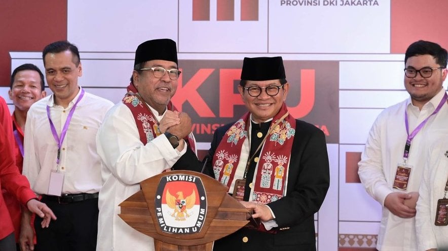 Pramono Anung-Rano Karno daftar Pilgub DKI Jakarta